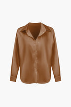 Dobrosława | Camicia elegante da donna in raso con maniche lunghe