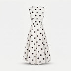 Amelia | Women's Polka Dot Midi Dress with V-Neckline