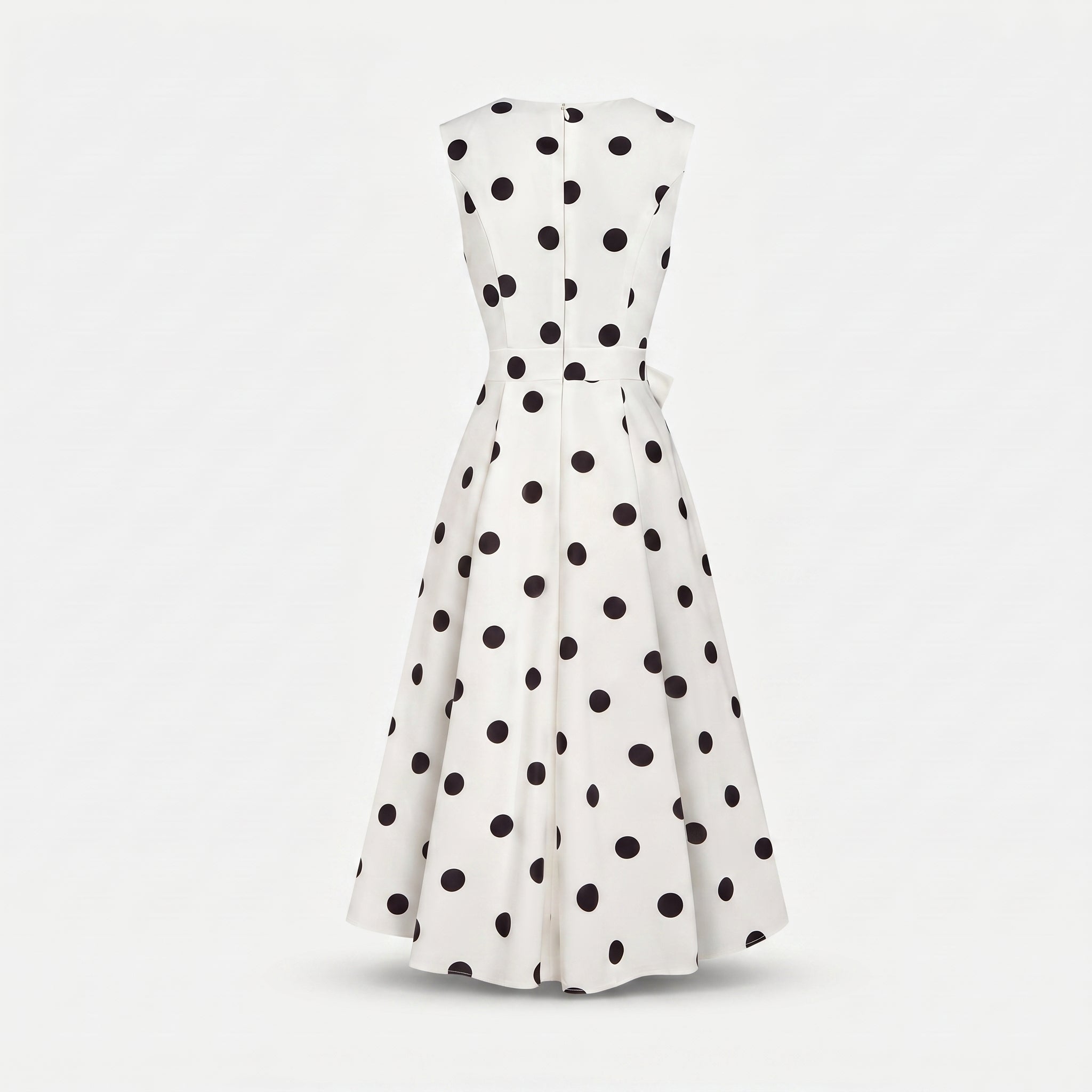 Amelia | Women's Polka Dot Midi Dress with V-Neckline
