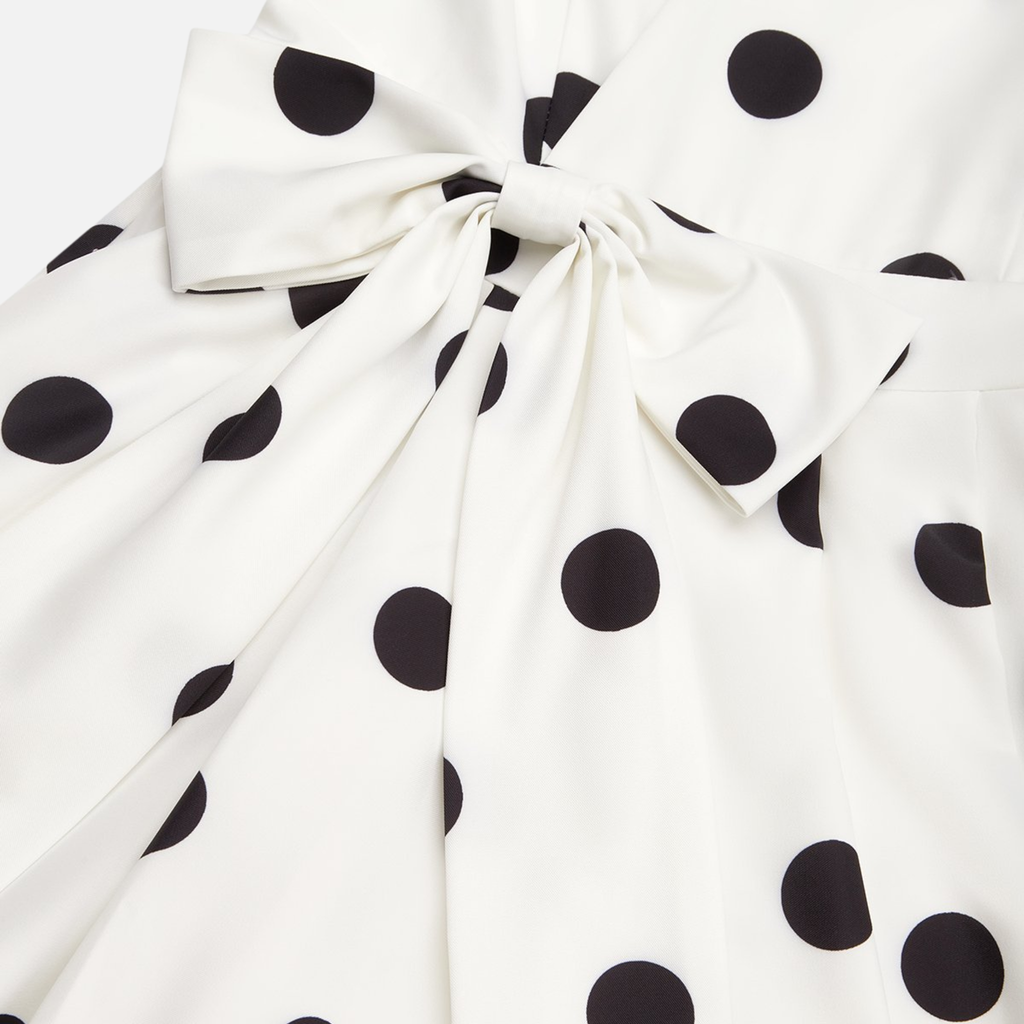 Amelia | Women's Polka Dot Midi Dress with V-Neckline