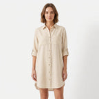 Elena | Women's Oversize Linen Shirt Dress