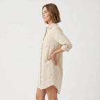 Elena | Women's Oversize Linen Shirt Dress