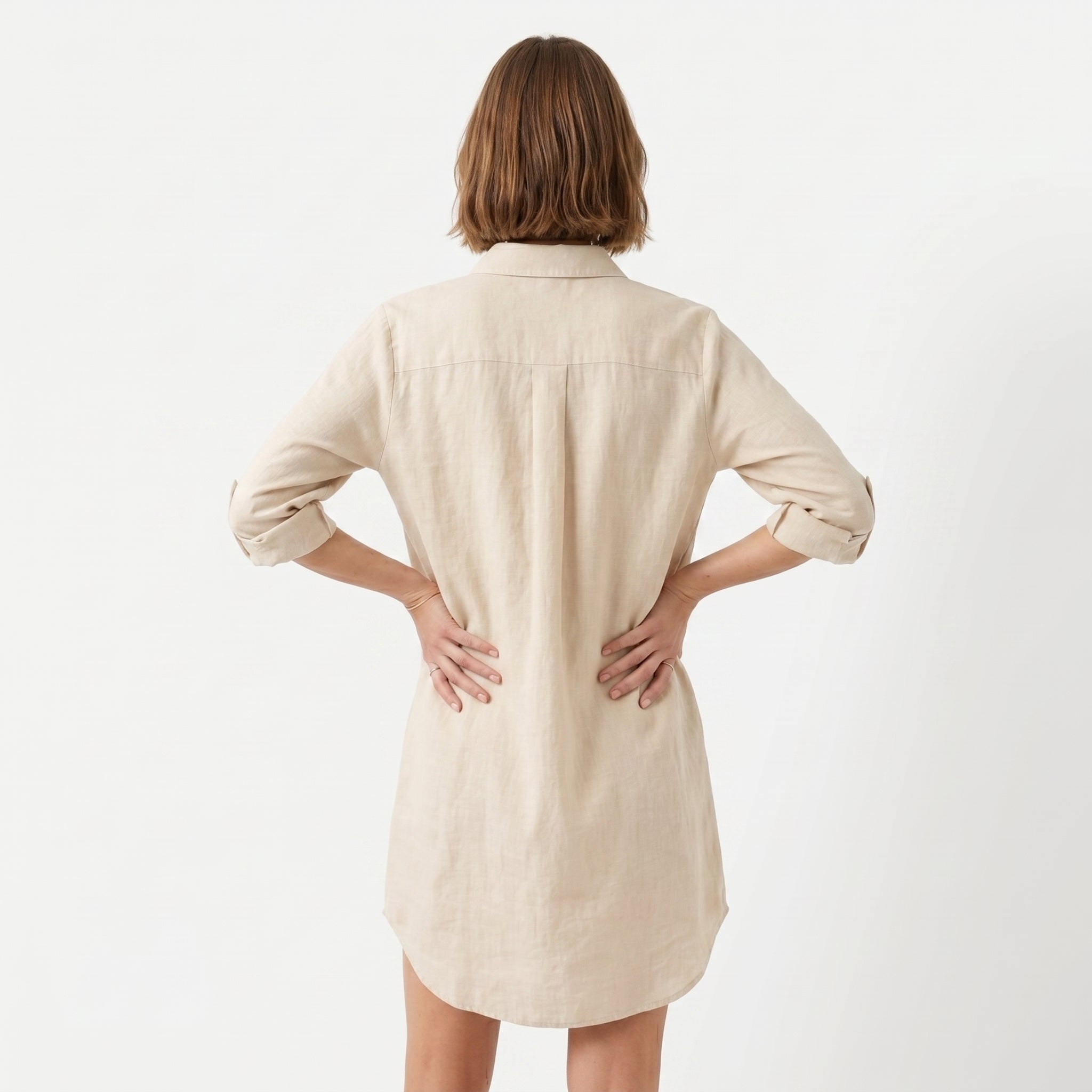 Elena | Women's Oversize Linen Shirt Dress