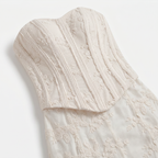 Chosni | Women's Lace Strapless Corset Maxi Dress