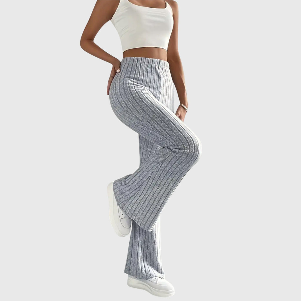 Selmira | Pantaloni casual a coste da donna a zampa d'elefante