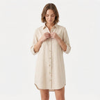 Elena | Women's Oversize Linen Shirt Dress