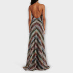 Dżesika | Abito Estivo Maxi Donna Halter a Chevron