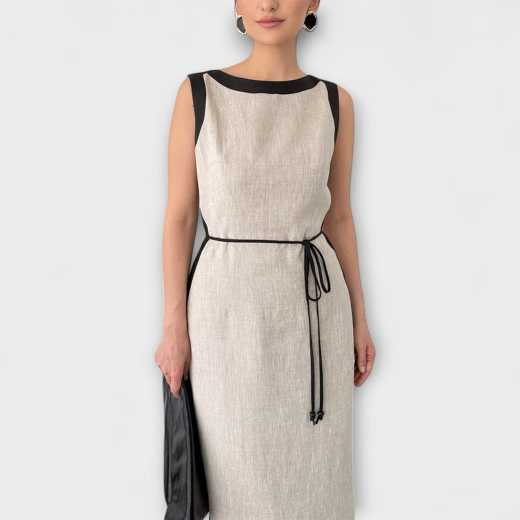 Anna | Abito Maxi Casual da Donna senza Maniche con Cintura
