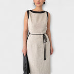 Anna | Abito Maxi Casual da Donna senza Maniche con Cintura