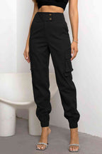 Rovena | Pantaloni Cargo Donna a Vita Alta Tapered Casual