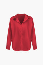 Dobrosława | Camicia elegante da donna in raso con maniche lunghe