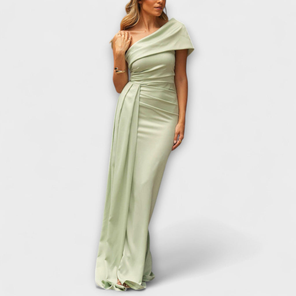 Rana | Abito Maxi Donna Monospalla con Drappeggio