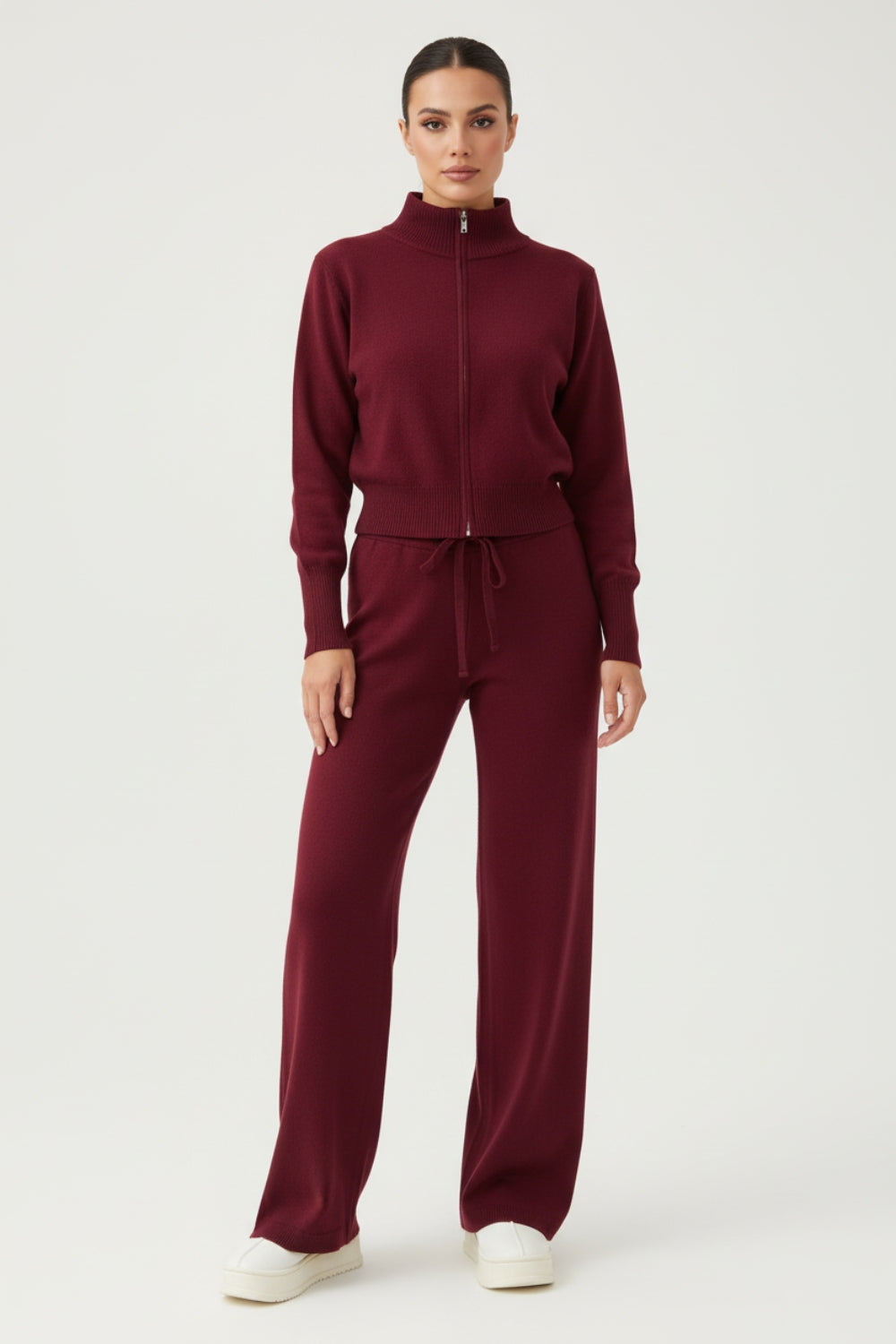 Valerie | Women's knit set with wide pants