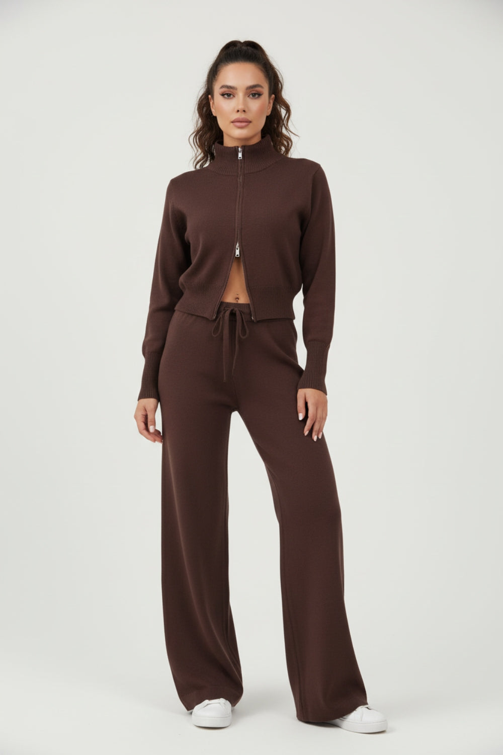 Valerie | Women's knit set with wide pants
