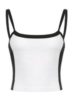 Velmira | Top corto estivo vintage da donna con spalline a contrasto
