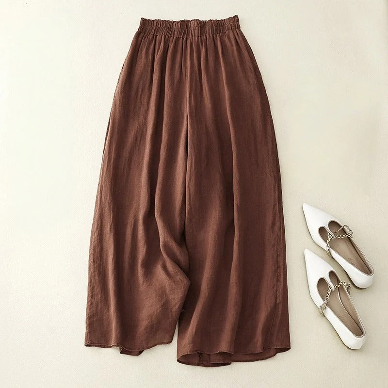 Yvonne | Pantaloni larghi da donna con vita elastica