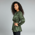 Lotty | Camicetta Elegante da Donna con Cintura e Fibbia Dorata