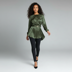 Lotty | Camicetta Elegante da Donna con Cintura e Fibbia Dorata