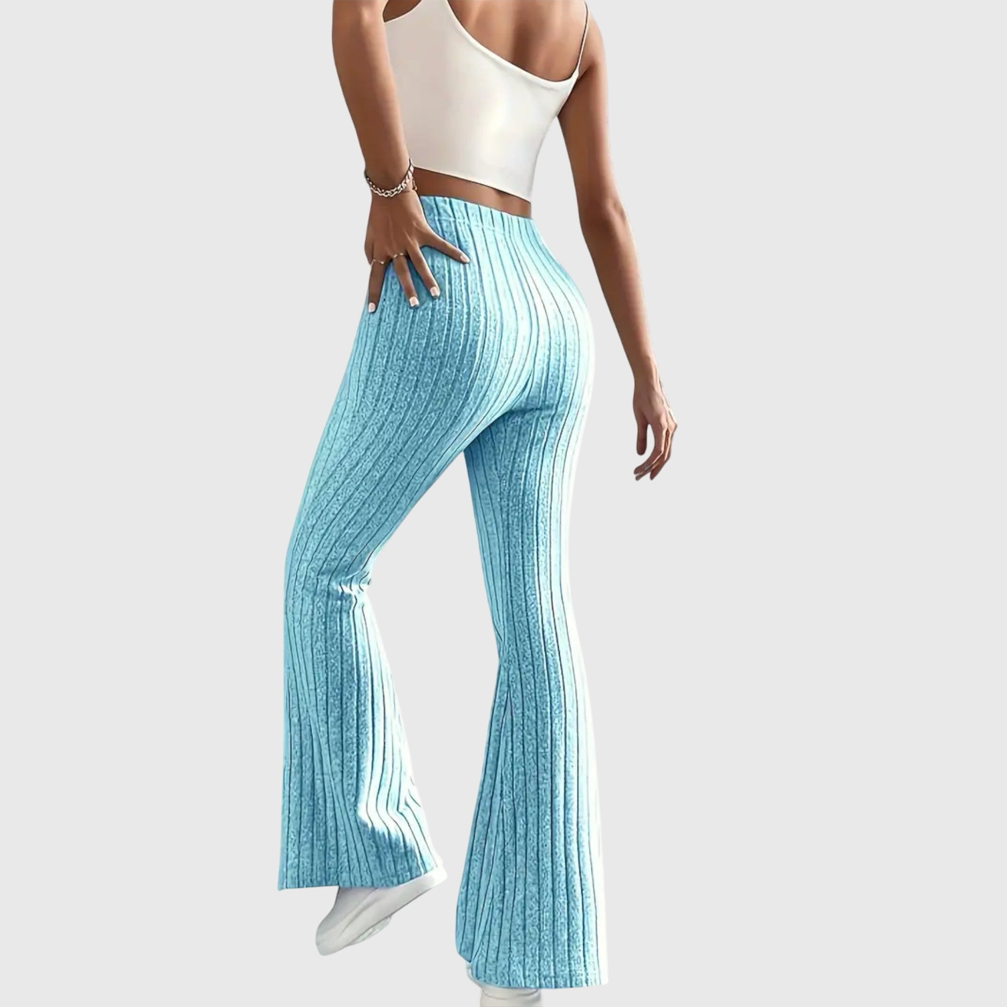 Selmira | Pantaloni casual a coste da donna a zampa d'elefante