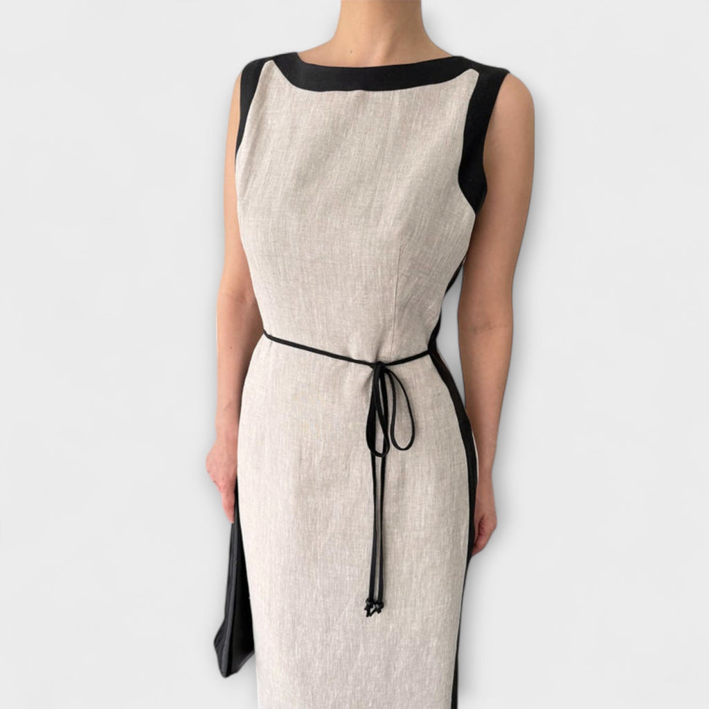 Anna | Abito Maxi Casual da Donna senza Maniche con Cintura