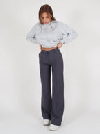 Norella | Pantaloni Donna a Vita Alta con Gamba Larga Casual
