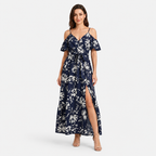 Aurora | Women's Floral Off-Shoulder Maxi Dress with Slit