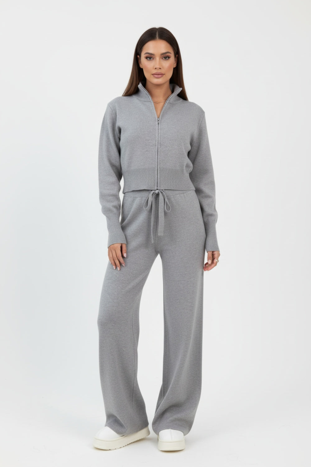Valerie | Completo donna in maglia con pantaloni larghi