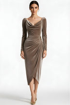 Giselle | Abito midi elegante da donna con arricciatura