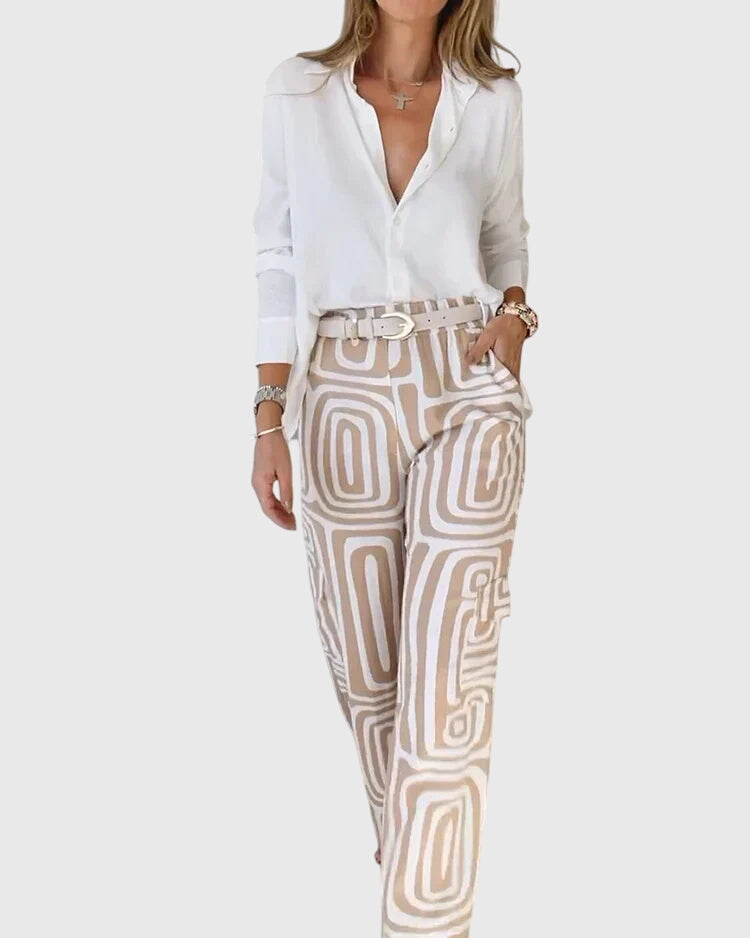 Karolinka | Pantaloni Donna Fantasia Vita Alta