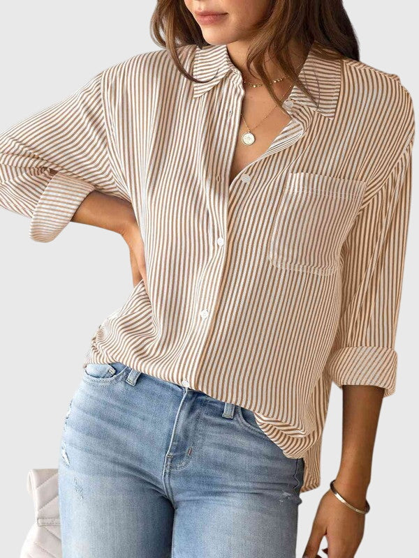 Zorella | Camicia Casual Donna a Righe con Laccio Frontale