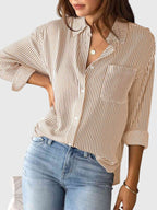 Zorella | Camicia Casual Donna a Righe con Laccio Frontale