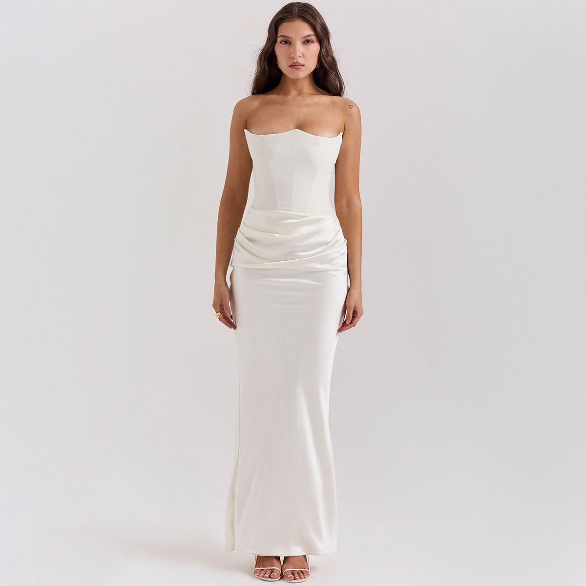 Isabella | Damska elegancka sukienka maxi bez ramiączek