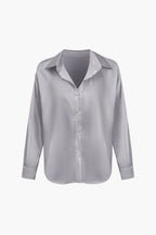Dobrosława | Camicia elegante da donna in raso con maniche lunghe