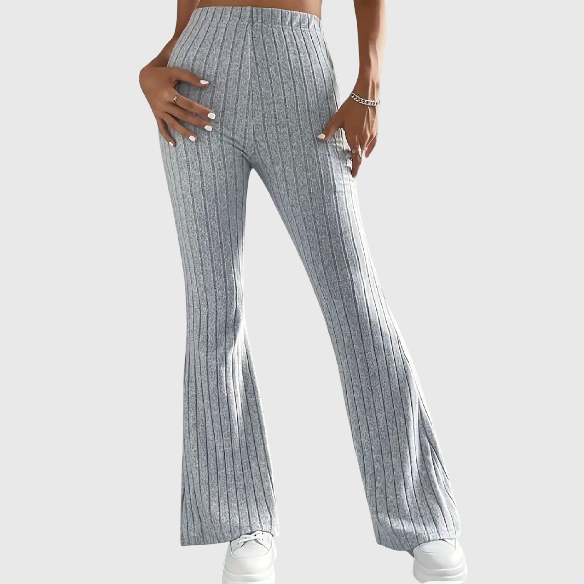 Selmira | Pantaloni casual a coste da donna a zampa d'elefante