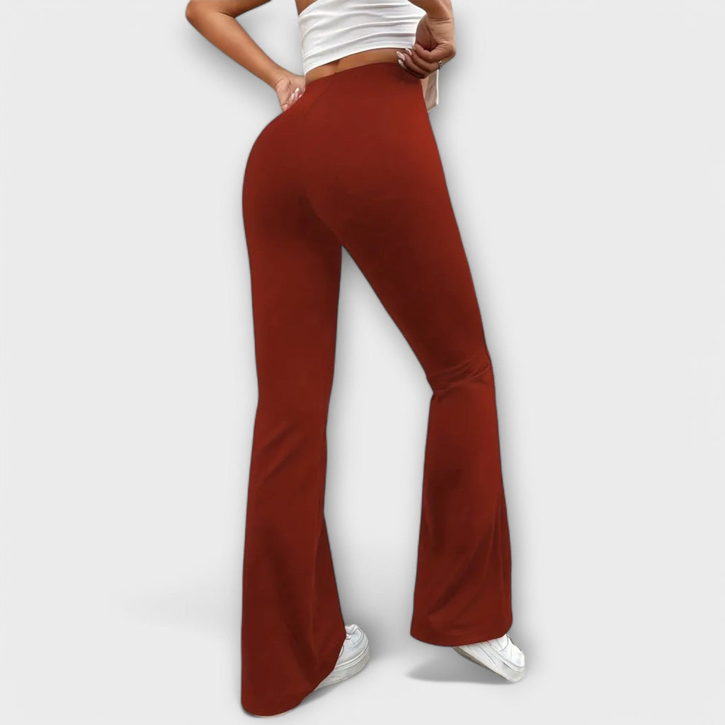 Noirelle | Pantaloni Donna Svasati in Tessuto Elastico