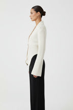 Sabine | Cardigan da donna con scollo profondo e taglio asimmetrico
