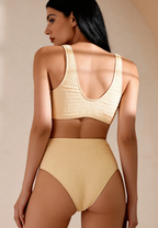 Solea | Bikini da Donna con Vita Alta e Anello Decorativo