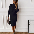 Sughra | Maglia a Collo Alto con Motivo Chevron