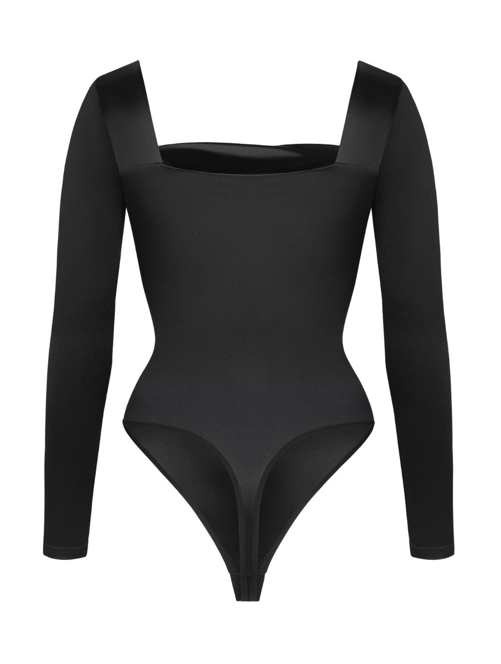 Seluné | Damskie Satynowe Body z Dekoltem Waterfall