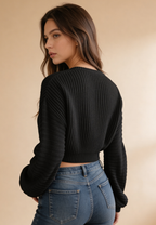 Calvera | Maglione Oversize Donna con Scollo a V Casual