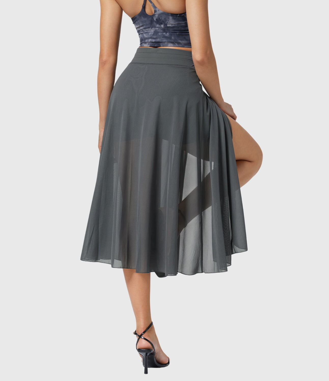 Aquarelle | Gonna Midi Femminile Leggera con Laccio in Vita