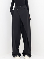 Zenvira | Pantaloni Baggy Donna a Vita Alta con Piega