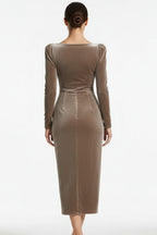 Giselle | Abito midi elegante da donna con arricciatura