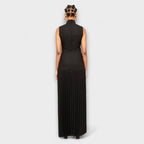 Sana | Abito Maxi Chic da Donna con Spacchi e Gonna Plissettata