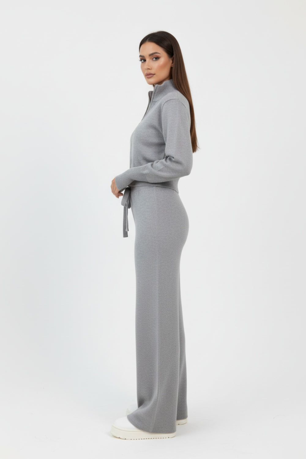 Valerie | Completo donna in maglia con pantaloni larghi