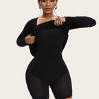 Peyton | Modelująca Sukienka Maxi Shapewear z Długim Rękawem