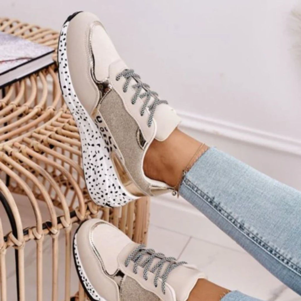 Velissy | Sneakers casual da donna con accenti argento