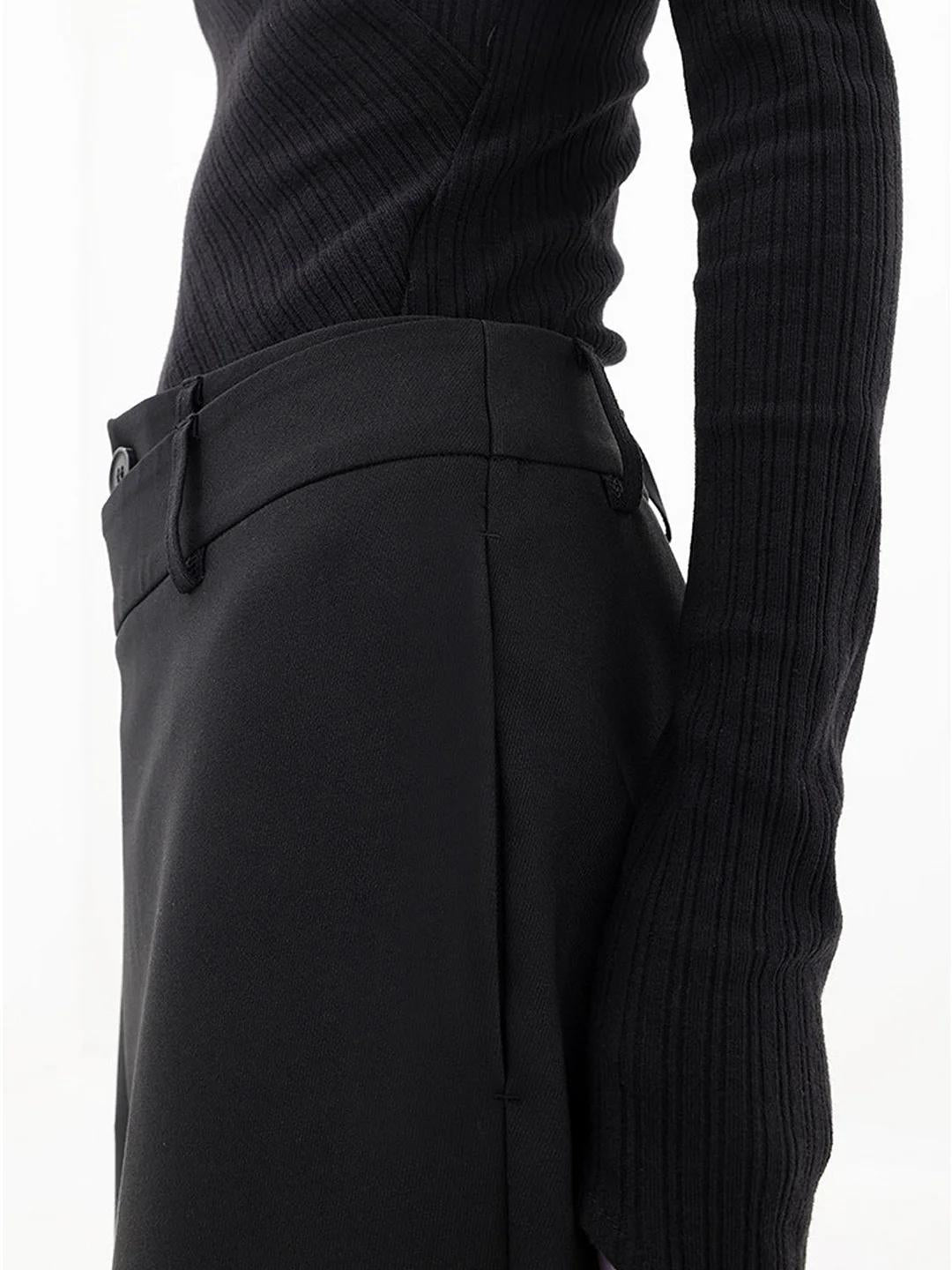 Zenvira | Pantaloni Baggy Donna a Vita Alta con Piega