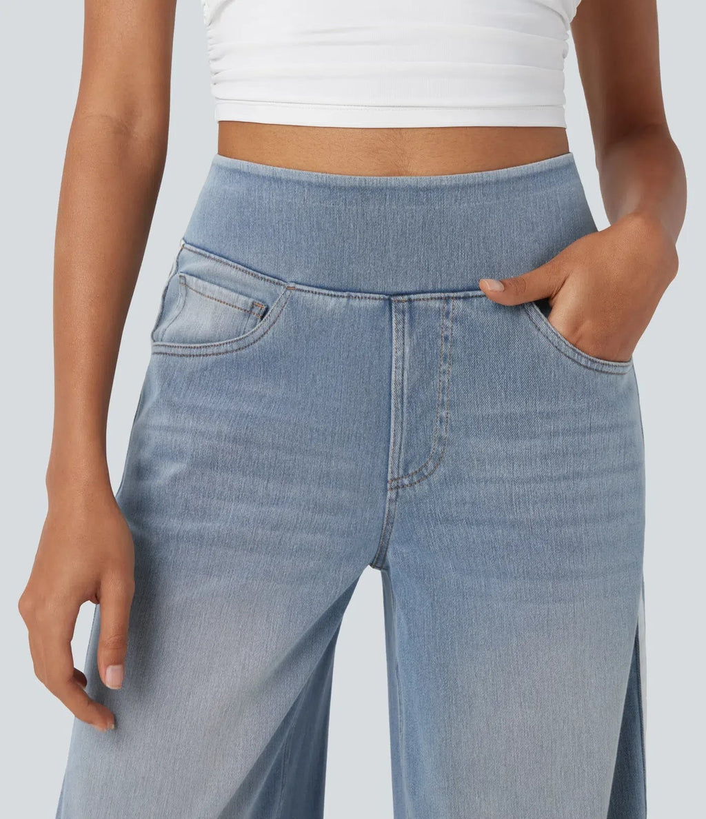 Savéline | Pantaloni elasticizzati da donna con gamba larga
