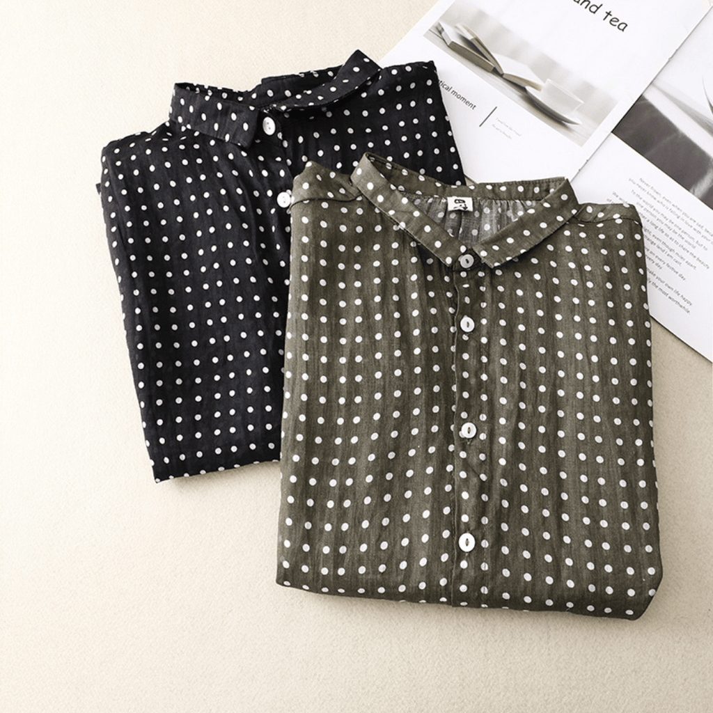 Haniya | Blusa da Donna a Pois con Bottoni